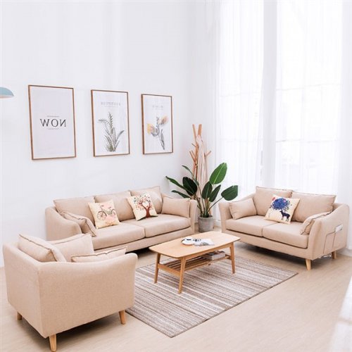 SF02 - Bộ sofa vải nỉ nâu